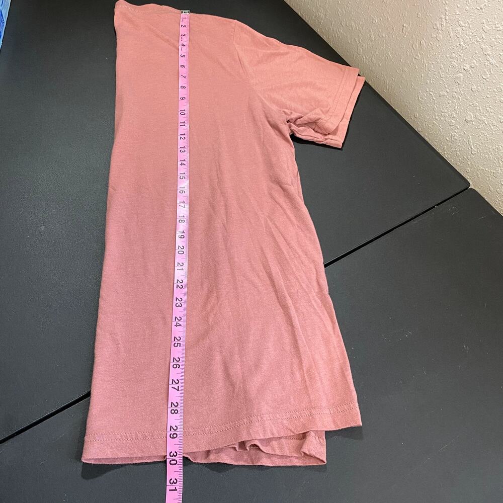 Canvas Womens XL Pink Blush Short Sleeve Tee Top Christian God's Plan Shiny Gold - Picture 7 of 8